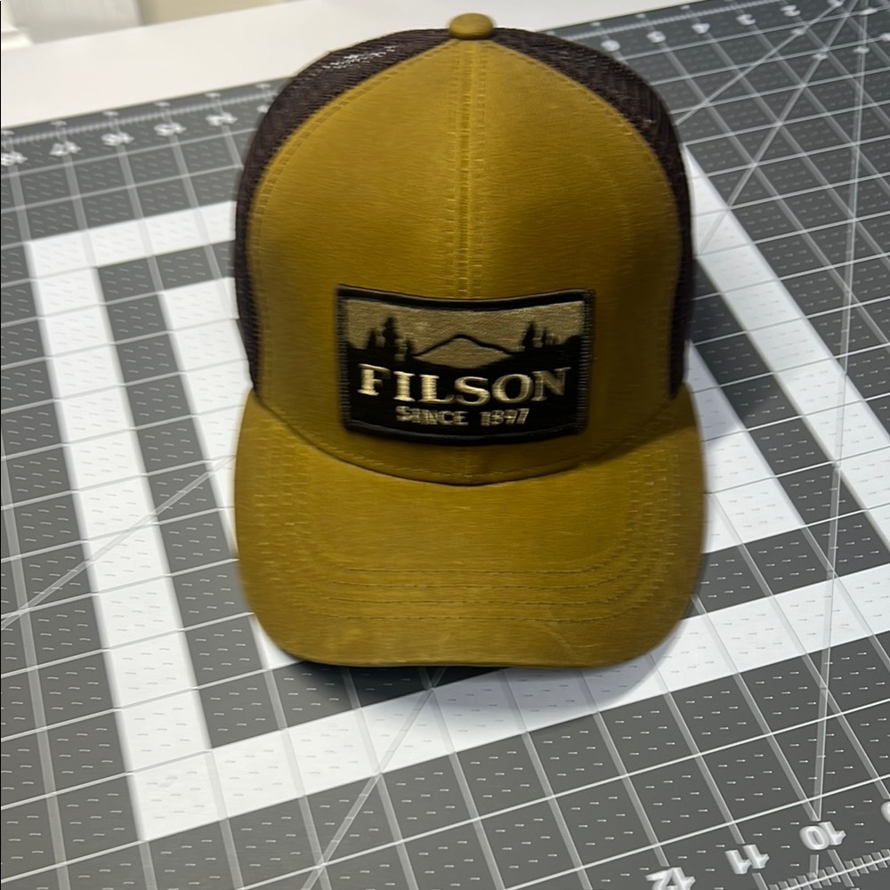 Filson Brown and Black Trucker Hat